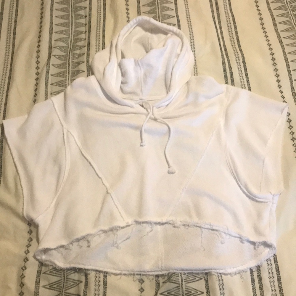 Free people lost and found crop hoodie